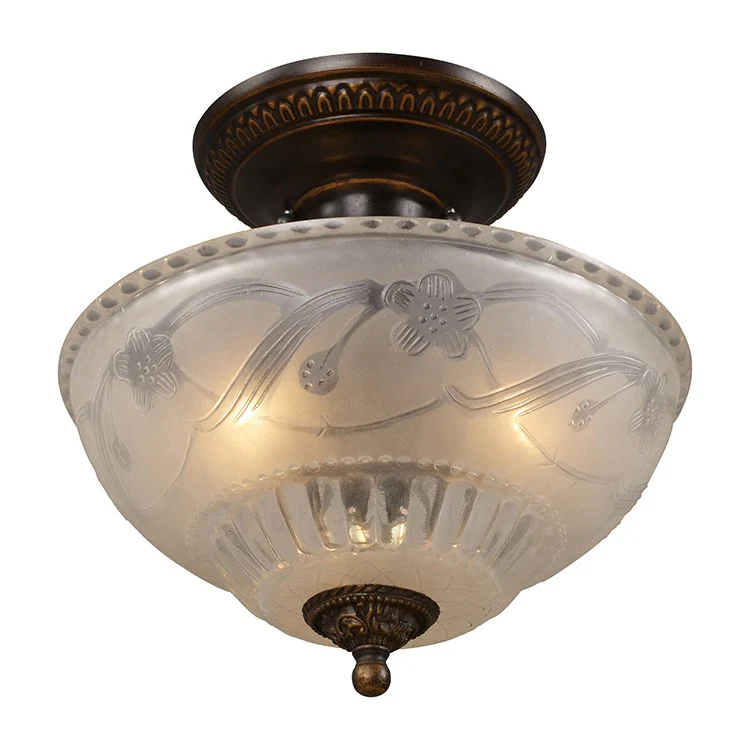 Restoration Three-Light Semi-Flush Mount Ceiling Fixture - Frankwebs