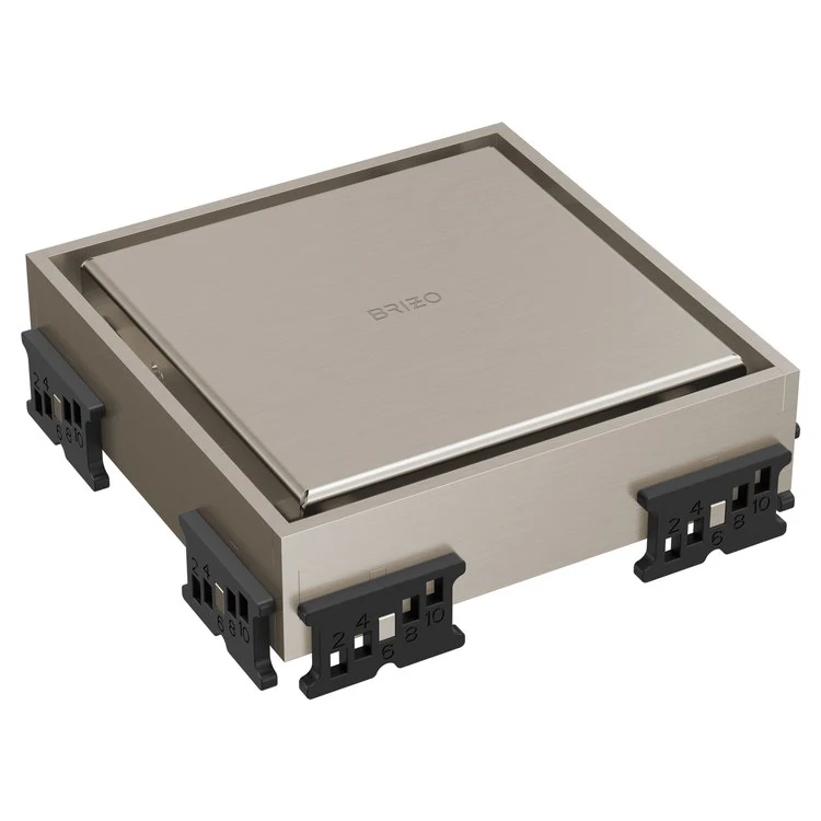 Square Drain Reversible Point 4 Inch Brilliance Brushed Nickel Stainless Steel for Shower - Frankwebs