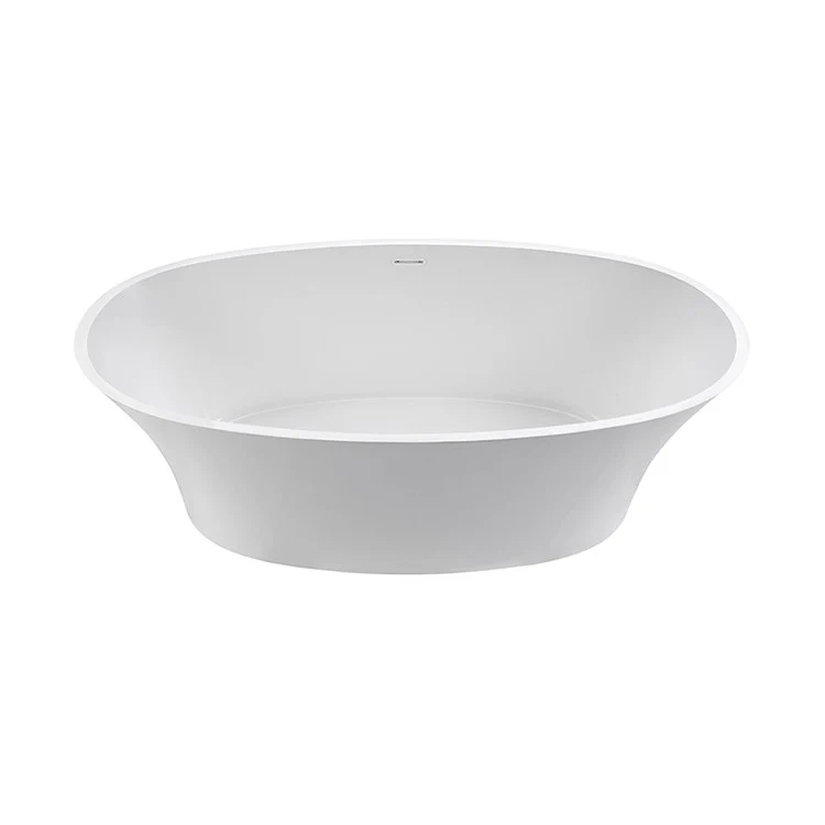 Air Tub Adeline 64 x 31 Inch Freestanding Air Bath Center White Gloss Oval Mineral Composite 71 Gallons 21-3/8 Inch - Frankwebs