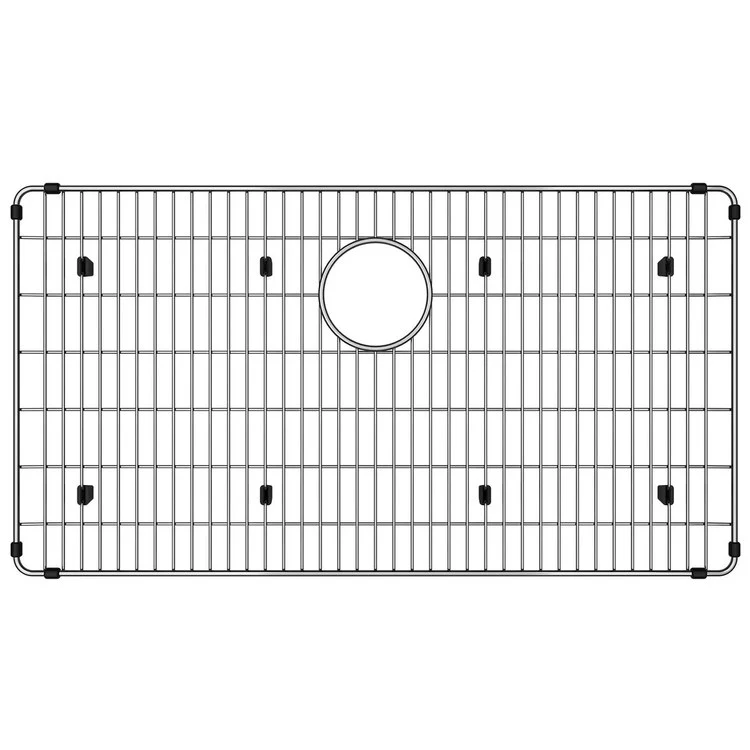 Sink Grid Bottom Grid 28.5 x 15.5 Inch Polished Stainless Steel for Bowls with Rear Center Drain Opening - Frankwebs