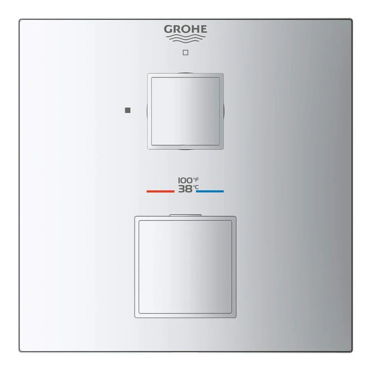 Grohtherm Cube Two Handle Single-Function Thermostatic Valve Trim - Frankwebs