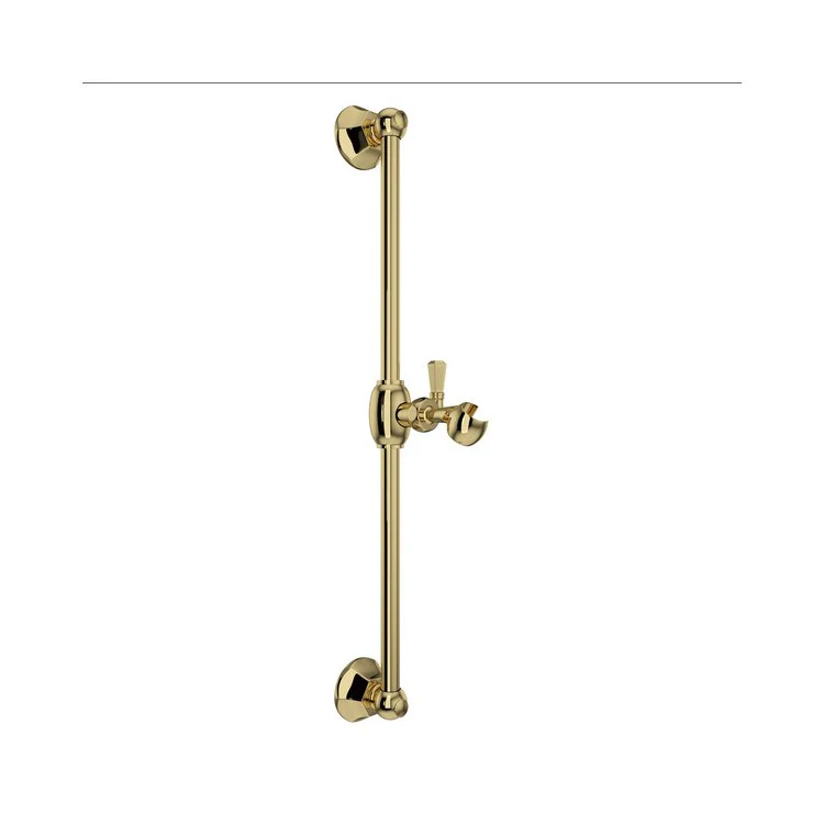 Slide Bar Palladian with Palladian Escutcheon 24 Inch Unlacquered Brass Wall Mount - Frankwebs