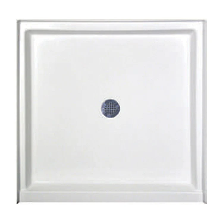 Shower Base Square Almond 32 x 32 Inch Gelcoat Standard Polished Chrome Drain Included - Frankwebs