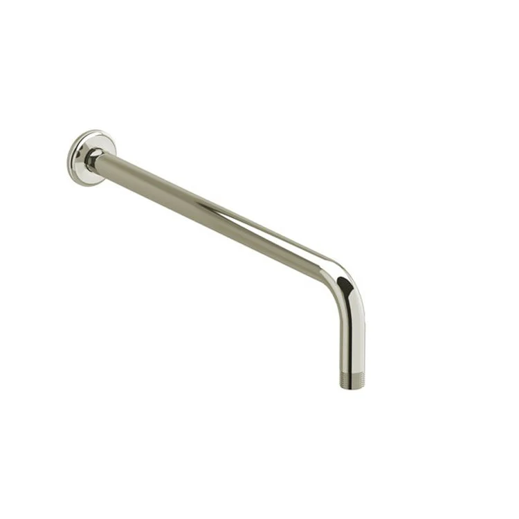 Shower Arm with Round Escutcheon and Momenti Flange Chrome 16 Inch 15-1/8 Inch 1/2 Inch Inlet MNPT Brass Wall Mount - Frankwebs