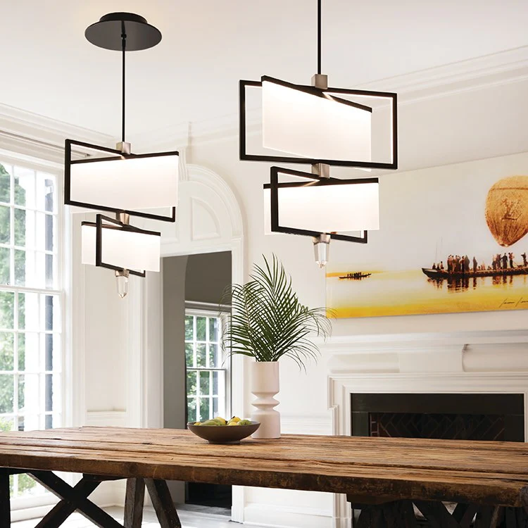 Folio Two-Light, Two-Tier LED Chandelier - Frankwebs