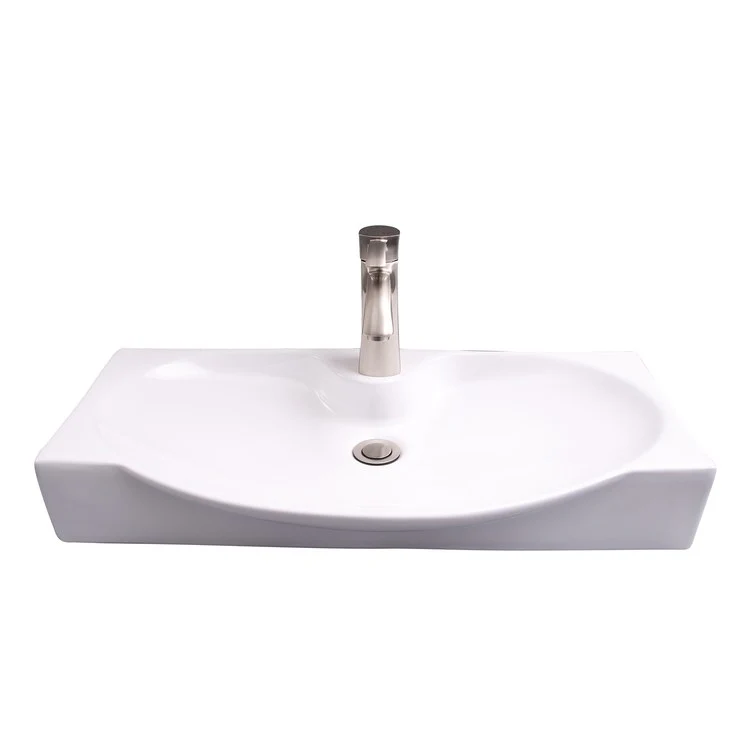 Lavatory Sink Wallace Wall Hung 27 Inch Rectangle White - Frankwebs