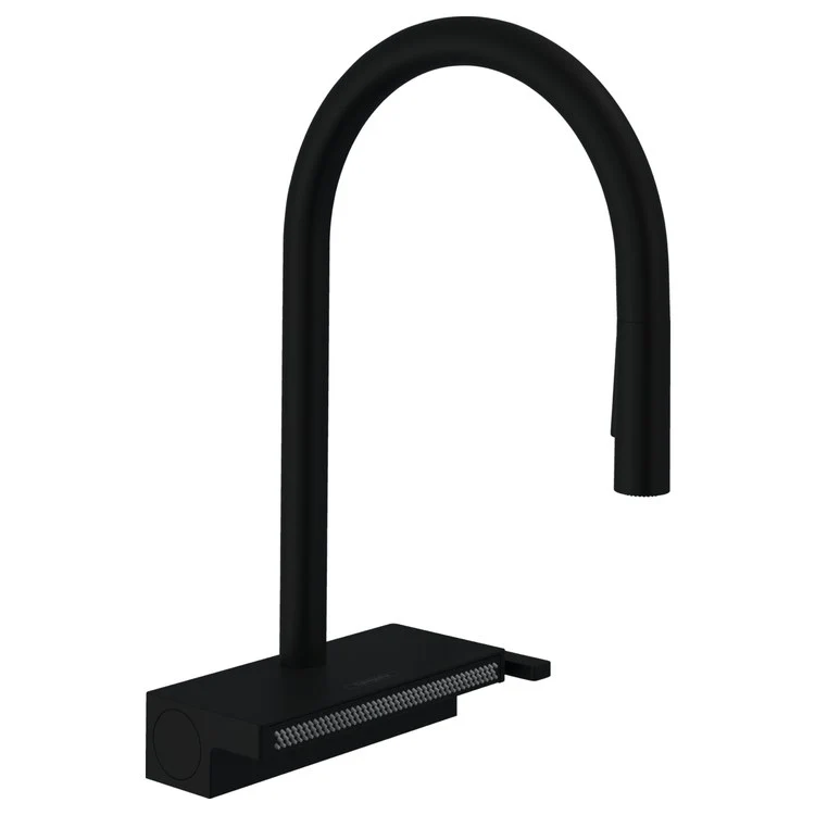 Kitchen Faucet Aquno Select 1 Lever Matte Black Pull Down 3 Function Gooseneck 150 Degree Swivel 1.75 Gallons per Minute - Frankwebs
