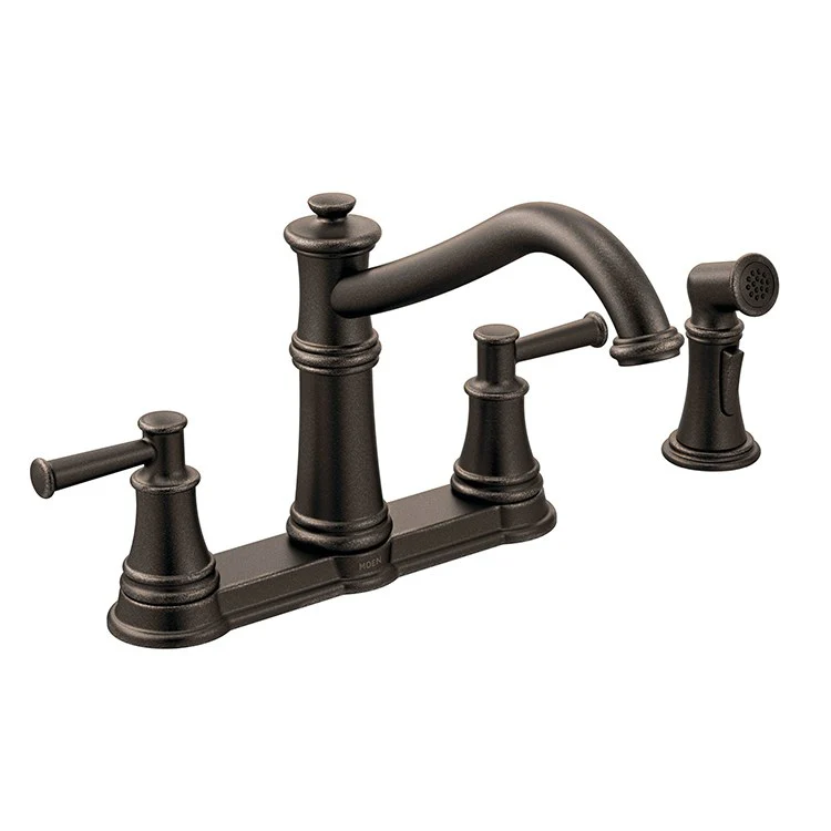 Belfield Two Handle High-Arc Kitchen Faucet with Sprayer - Frankwebs