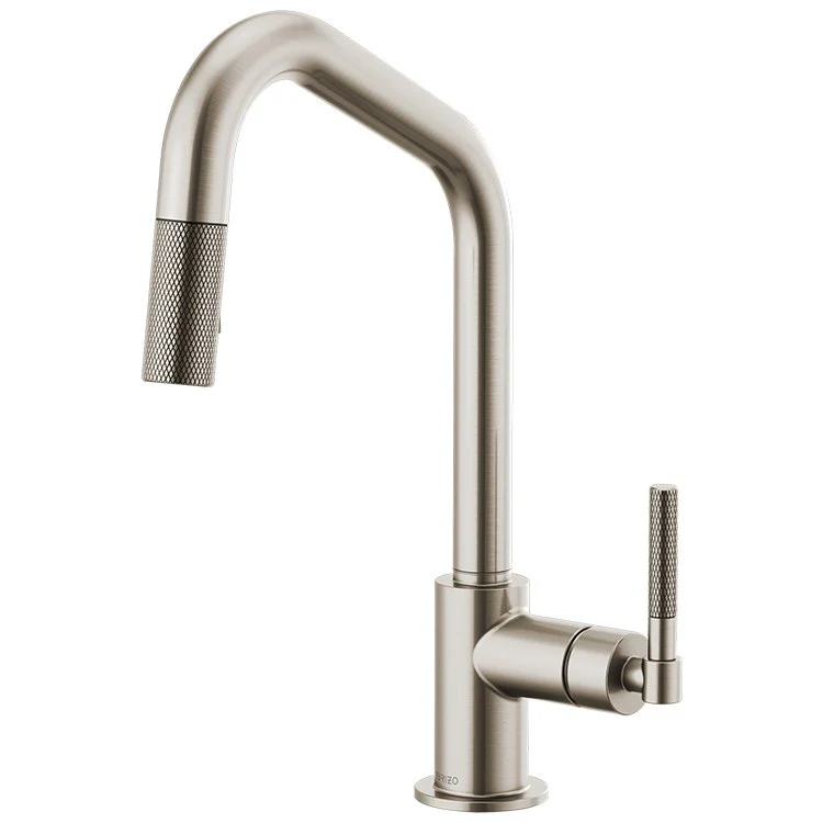 Litze Single Handle Pull Down Faucet with Angled Spout/Knurled Handle - Frankwebs