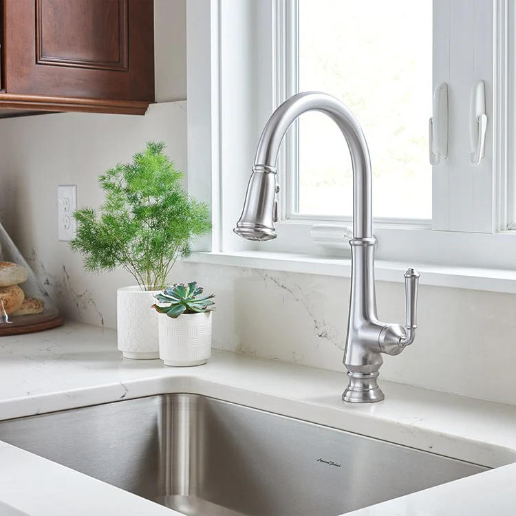 Delancey Single Handle Pull Down Kitchen Faucet - Frankwebs