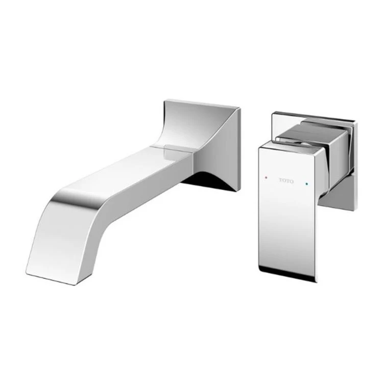 Lavatory Faucet GC Wall Mount Long 1 Lever ADA CALGreen/WaterSense Polished French Gold 1.2 Gallons per Minute - Frankwebs