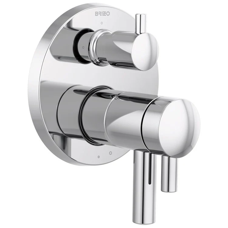 Thermostatic Trim Odin with Integrated 3 Function Diverter 3 Lever Brilliance Luxe Gold ADA Metal - Frankwebs
