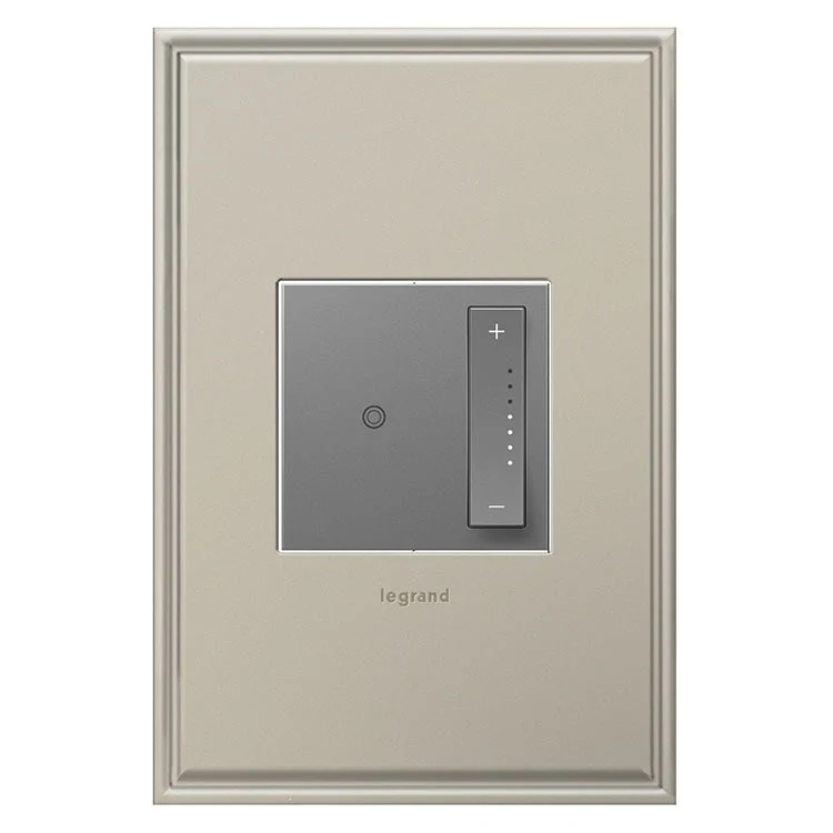 Dimmer Switch adorne SofTap/3-Wire 700 Watt Incandescent/Halogen/MLV/Fluorescent/ELV/CFL/LED Magnesium 4.20 x 1.77 Inch - Frankwebs