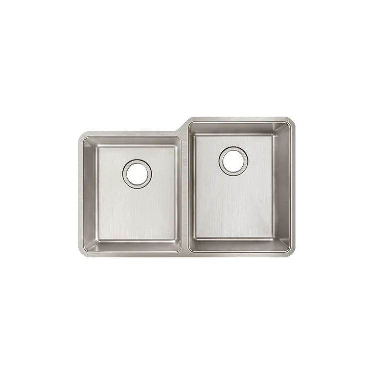 Kitchen Sink Lustertone Iconix 31.25 x 20.5 Inch Double Bowl Offset Luminous Satin Undermount - Frankwebs