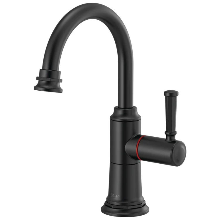 Beverage Faucet Rook Instant Hot 1 Lever ADA Matte Black 360 Degree Swivel - Frankwebs