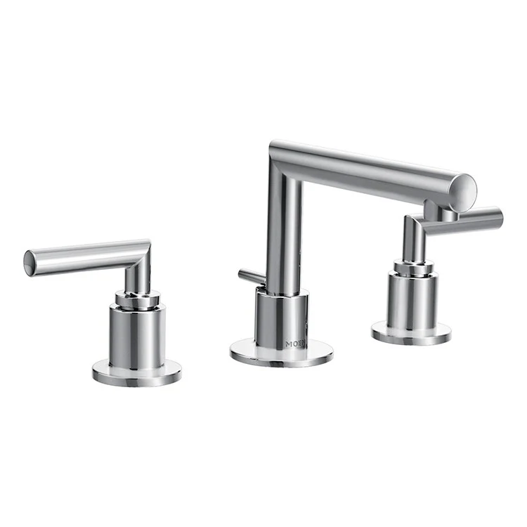 Arris Two Handle Low-Arc Widespread Bathroom Faucet with Pop-Up Drain - Frankwebs