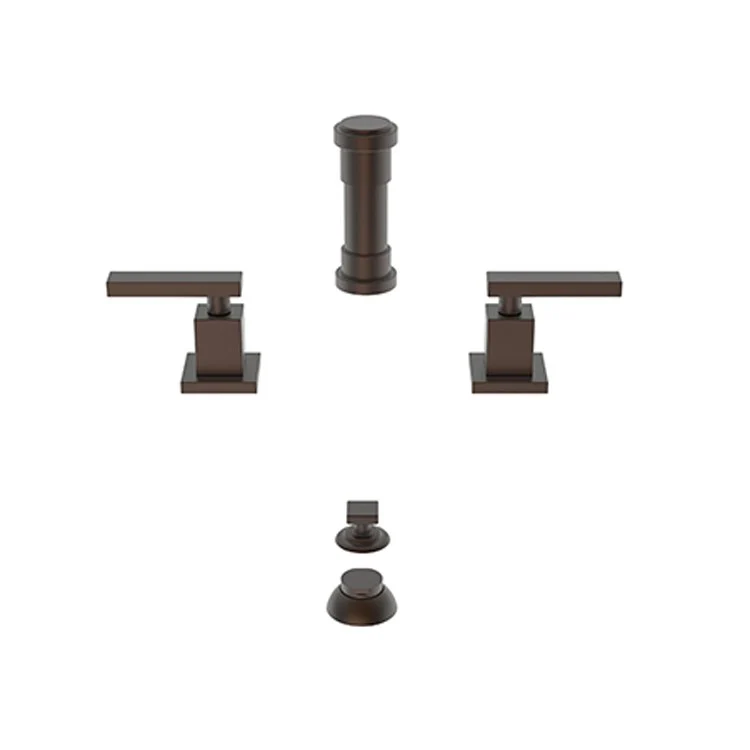 Bidet Faucet Secant 8 to 16 Inch Spread 2 Lever ADA Flat Black - Frankwebs