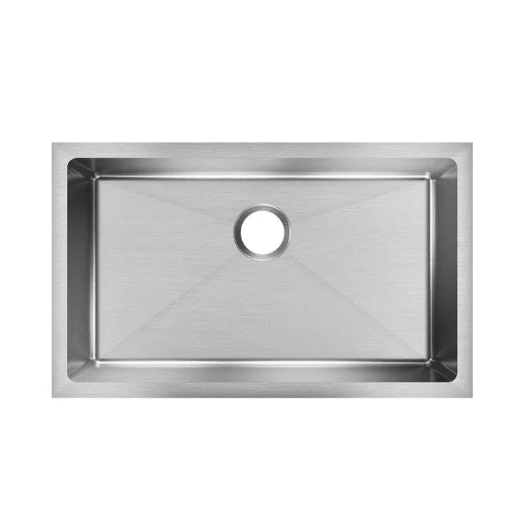 Kitchen Sink Crosstown 30.5 x 18.5 Inch Single Bowl Polished Satin Undermount Stainless Steel 16 Gauge - Frankwebs