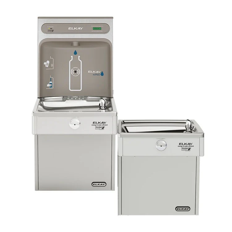 EZH2O Bottle Filling Station with Bi-Level High-Efficiency Vandal-Resistant Refrigerated Cooler - Frankwebs