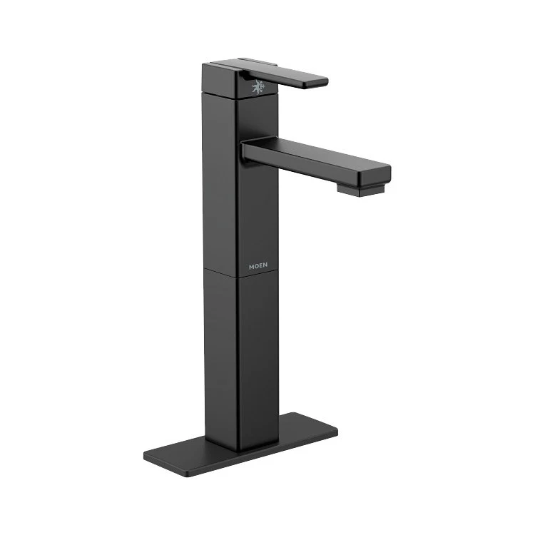 Lavatory Faucet 90 Degree Vessel 1 Lever ADA WaterSense Matte Black 1.2 Gallons per Minute - Frankwebs