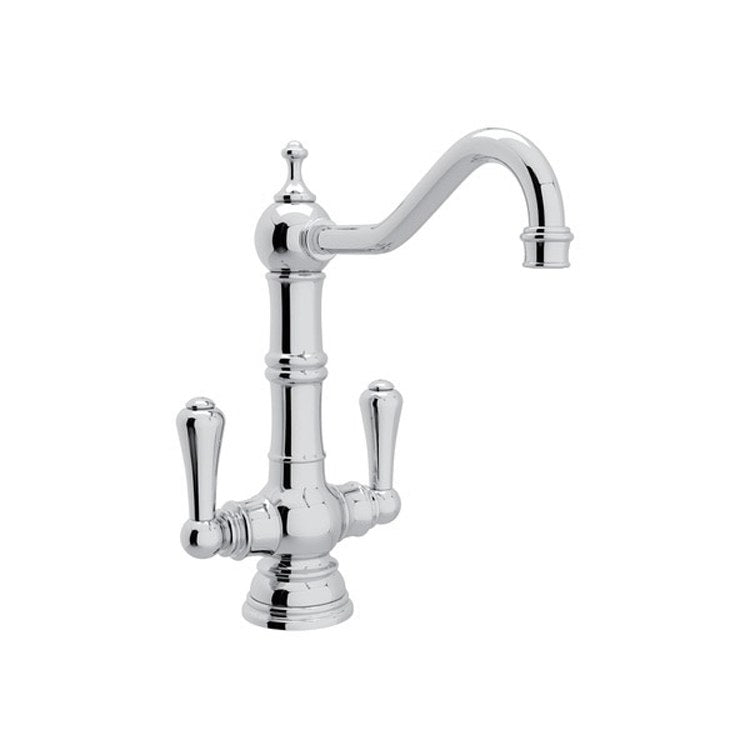 Bar Faucet Edwardian 2 Lever Satin Nickel Swivel Spout 1.8 Gallons per Minute - Frankwebs