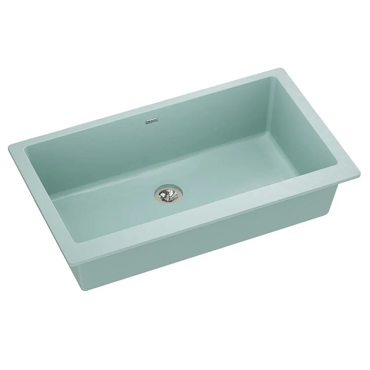 Kitchen Sink Quartz Luxe 36 x 19 Inch Single Bowl Perfect Drain Charcoal Undermount - Frankwebs