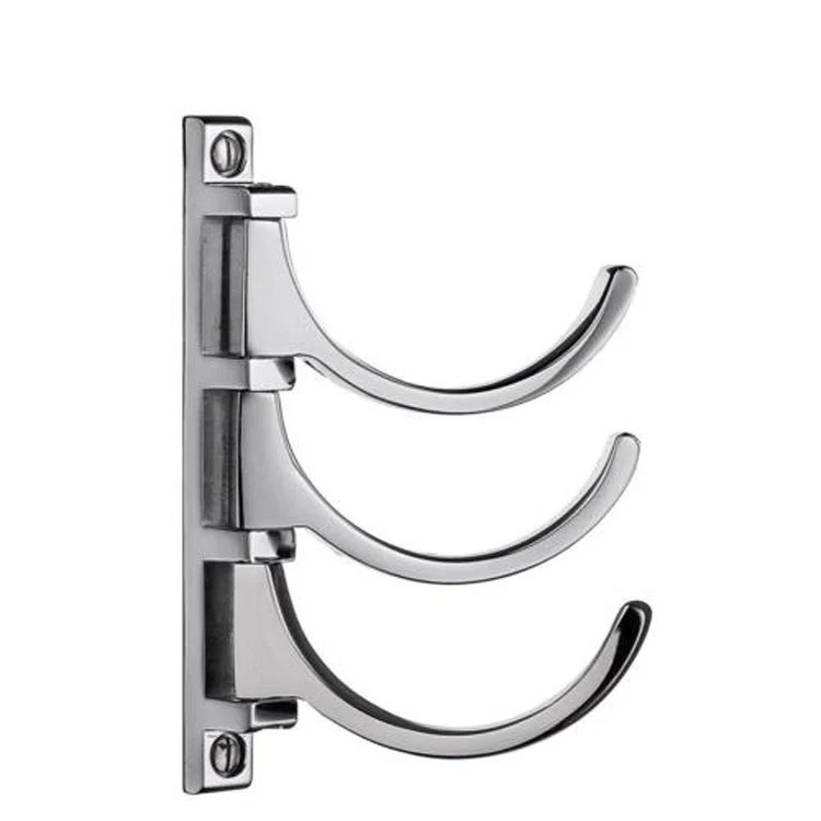 Coat Hook Design Triple Polished Chrome 5 Inch 3-1/2 Inch Wall Mount Brass - Frankwebs