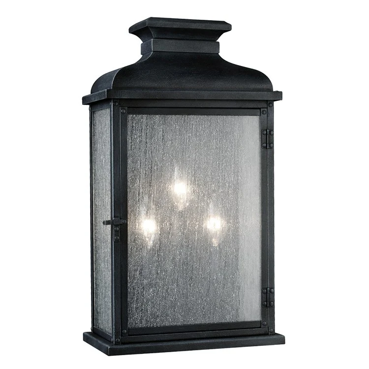 Pediment Three-Light Outdoor Wall Lantern - Frankwebs