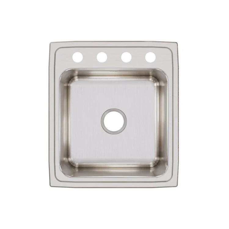 Kitchen Sink Lustertone Classic 19.5 x 22 Inch Single Bowl OS4 Hole Lustrous Satin Drop-In - Frankwebs