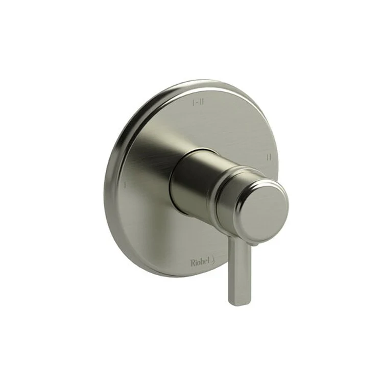 Thermostatic and Pressure Balance Valve Trim Momenti 1/2 Inch Round 2-Way 3 Function 1 J-Shaped Brushed Nickel ADA 6.3 Gallons per Minute - Frankwebs