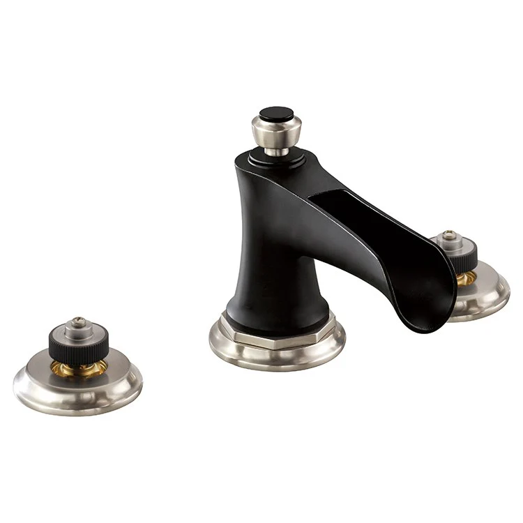 Rook Two Handle Widespread Channel Spout Bathroom Faucet without Handles - Frankwebs