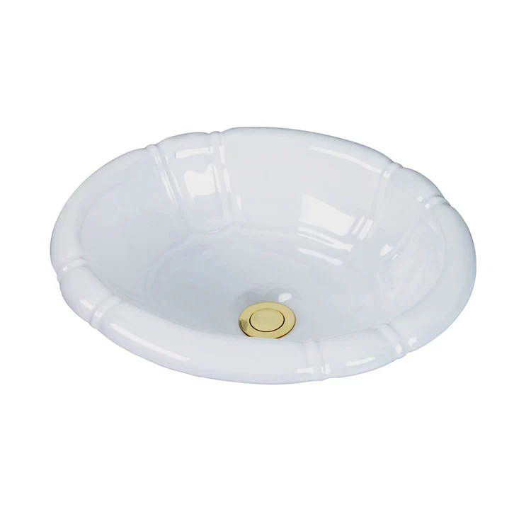 Lavatory Sink Sienna Drop In 15-1/2 Inch Circle Bisque - Frankwebs