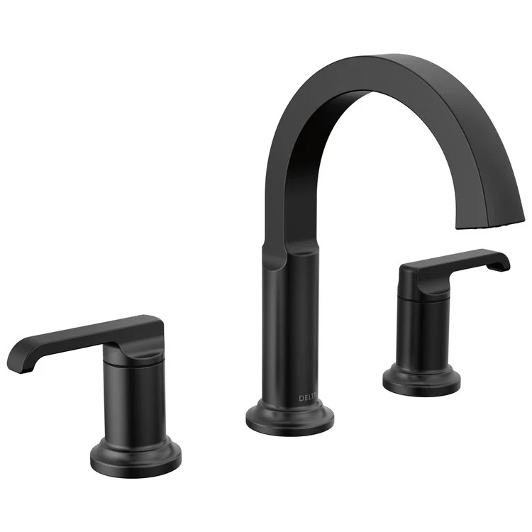 Lavatory Faucet Tetra Widespread 4-16 Inch Spread 2 Lever ADA WaterSense Matte Black 1.2 Gallons per Minute 5-1/2 Inch - Frankwebs