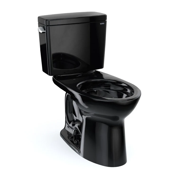 Toilet Drake 2 Pieces Universal Height Ebony Elongated ADA 30-1/8 Inch 1.6 Gallons per Flush Left Hand Chrome Less Seat - Frankwebs