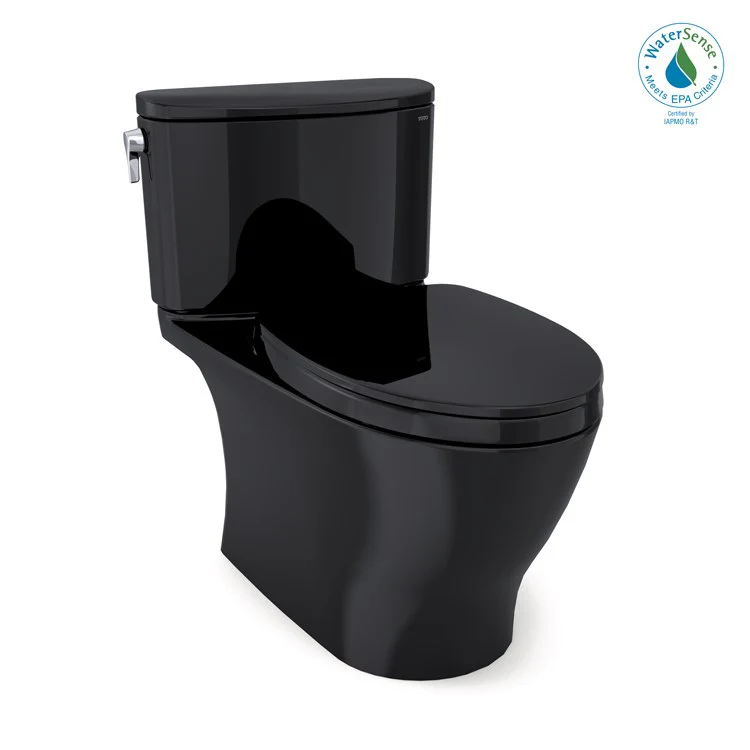 Toilet Nexus 2 Pieces Close Coupled Universal Height Ebony Elongated ADA 28-11/16 Inch 1.0 Gallons per Flush Left Hand Chrome Soft Close - Frankwebs