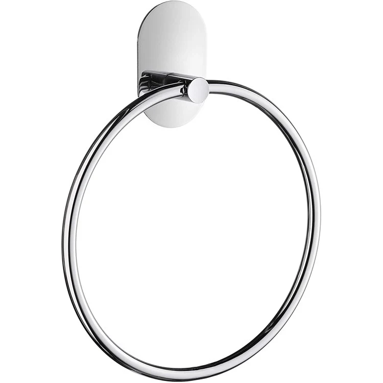 Towel Ring Round Chrome Wall Mount 1 x 6-5/8 x 8-1/2 Inch - Frankwebs