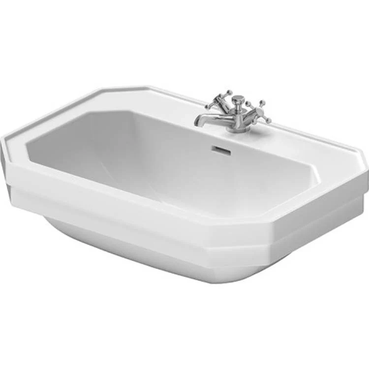 Lavatory Sink 1930 Series Wall Mount with Overflow 27-1/2 x 19-5/8 Inch 7-7/8 Inch Spread Rectangle White - Frankwebs