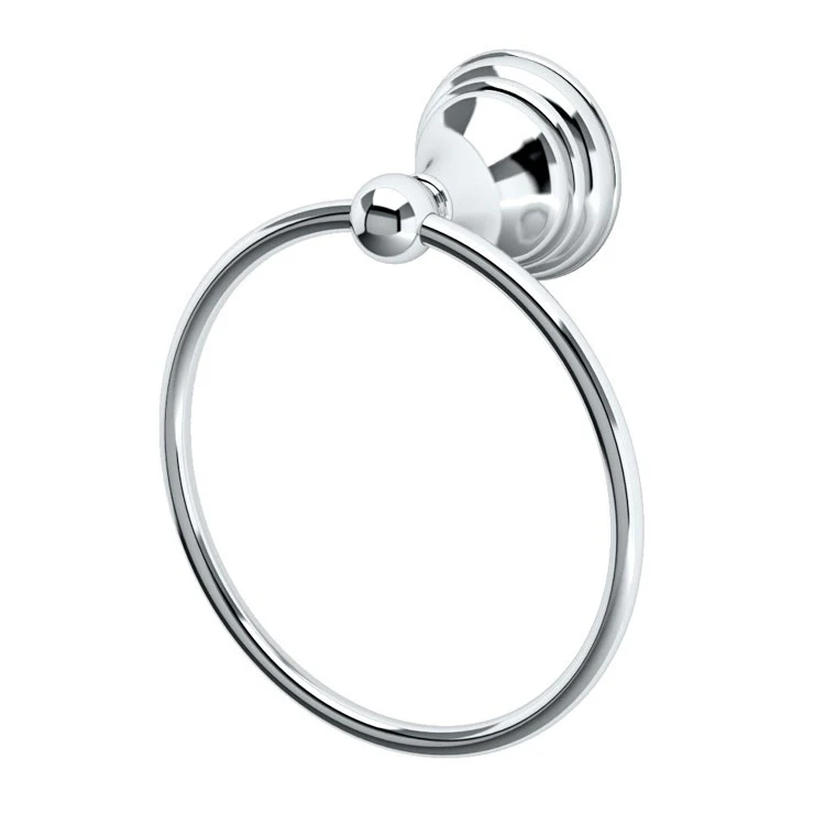 Towel Ring Charlotte 6.5 Inch Round Chrome Metal Wall Mount - Frankwebs