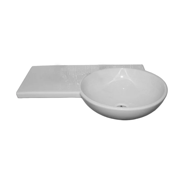 Lavatory Sink Gina Right 26-1/2 Inch White - Frankwebs