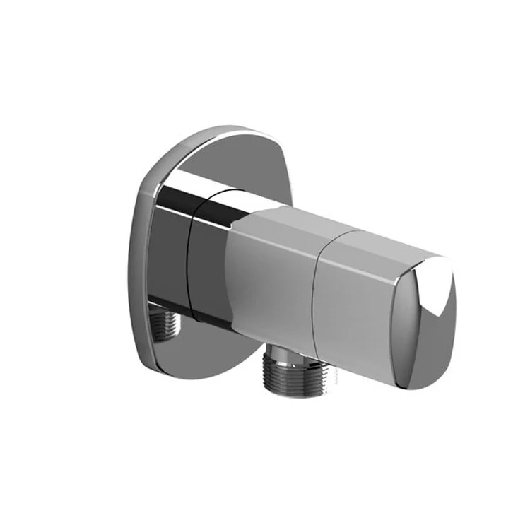 Handshower Elbow Outlet with Shut-Off Valve 2-3/8 Inch Brass Chrome 1/2 Inch - Frankwebs