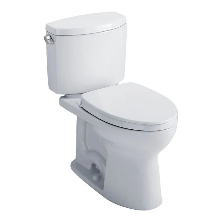 Toilet Drake II 2 Pieces Universal Height Cotton Elongated ADA 30 Inch 1.28 Gallons per Flush Left Hand Chrome Soft Close - Frankwebs