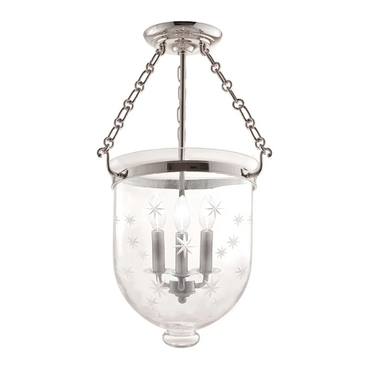 Hampton Three-Light Semi-Flush Mount Ceiling Fixture - Frankwebs