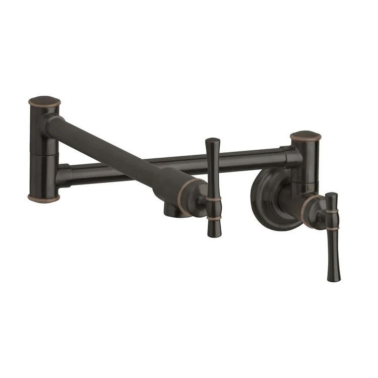 Pot Filler Explore Wall Mount 2 Lever ADA Lustrous Steel - Frankwebs