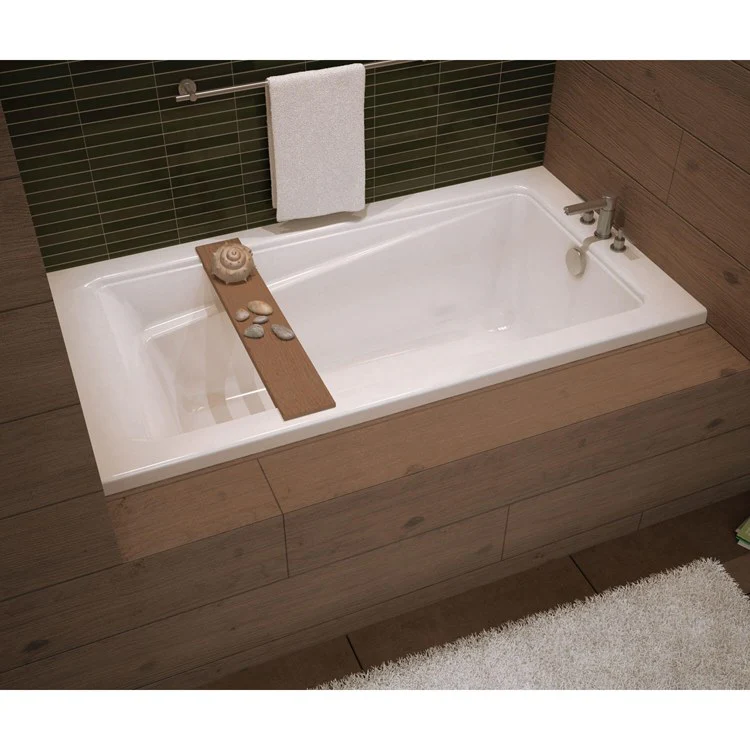 Tub Exhibit IF 59-7/8 x 36 x 18 Inch Alcove Left White Acrylic - Frankwebs