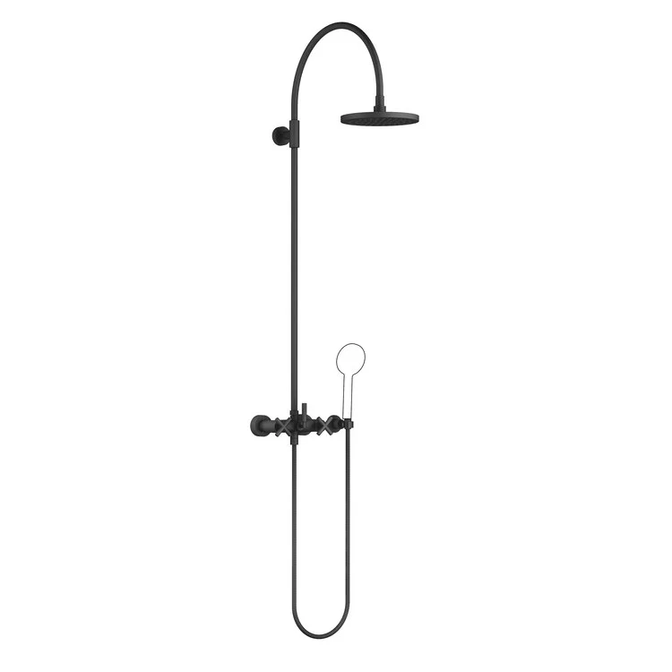 Shower Set TARA Exposed with Mixer Less Handshower 3 Cross/Lever Matte Black 1.8 Gallons per Minute - Frankwebs