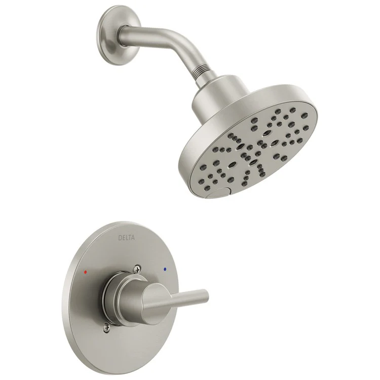 Shower Trim Nicoli 14 Series Monitor H2Okinetic 1 Lever Brilliance Stainless WaterSense ADA 1.75 Gallons per Minute - Frankwebs