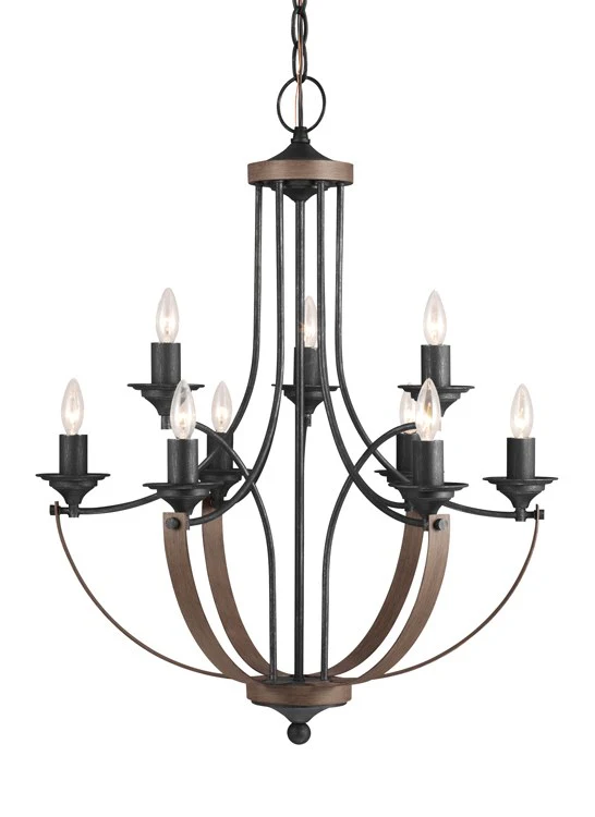 Corbeille Nine-Light Two-Tier Chandelier - Frankwebs
