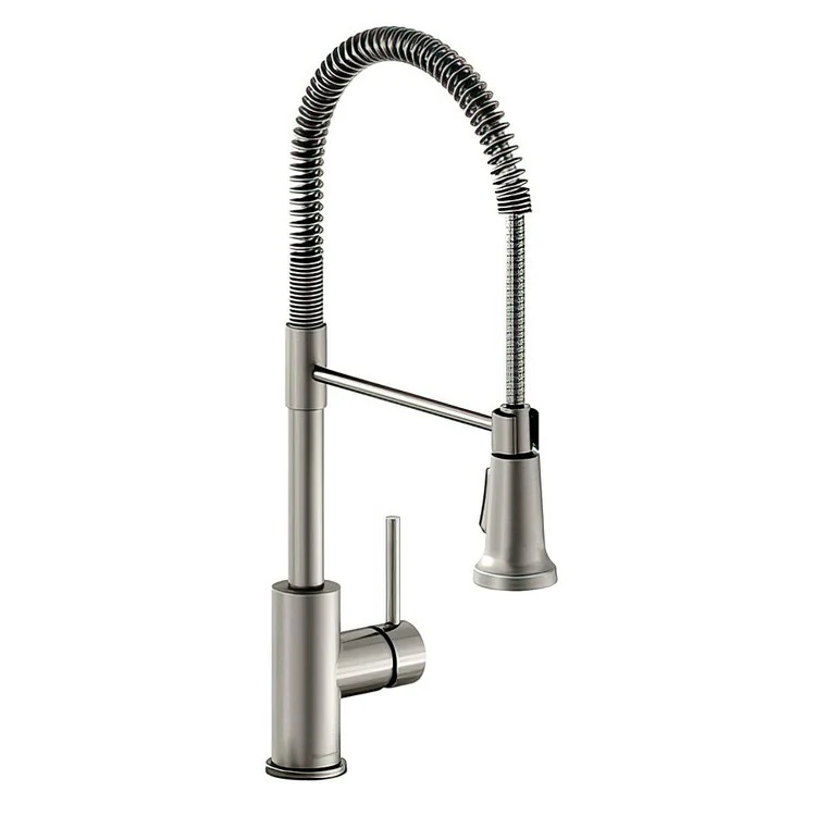 Kitchen Faucet Avado Deck Mount 1 Lever ADA Lustrous Steel Semi-Pro 1 Hole Spout Height 21-11/16 Inch - Frankwebs