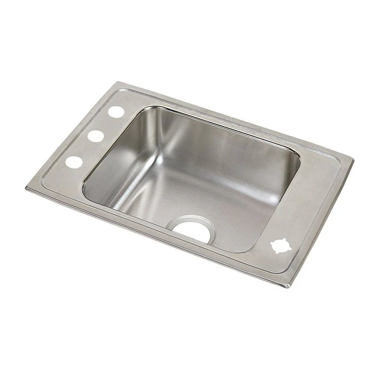 Classroom Sink Lustertone 25 x 17 Inch Single Bowl ADA 2FRM Hole Lustrous Satin Drop-In Minimum Cabinet Size 30 Inch 5-1/2 Inch 18 Gauge Bottom Only Pads 64090012 Mounting Hardware Included for Countertops Up to 3/4IN - Frankwebs