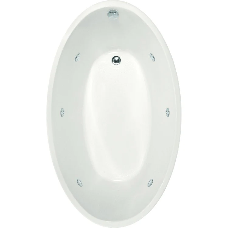 Combination Tub Designer Collection Carli 72 x 40 x 27 Inch Drop-In End Drain Biscuit Oval - Frankwebs
